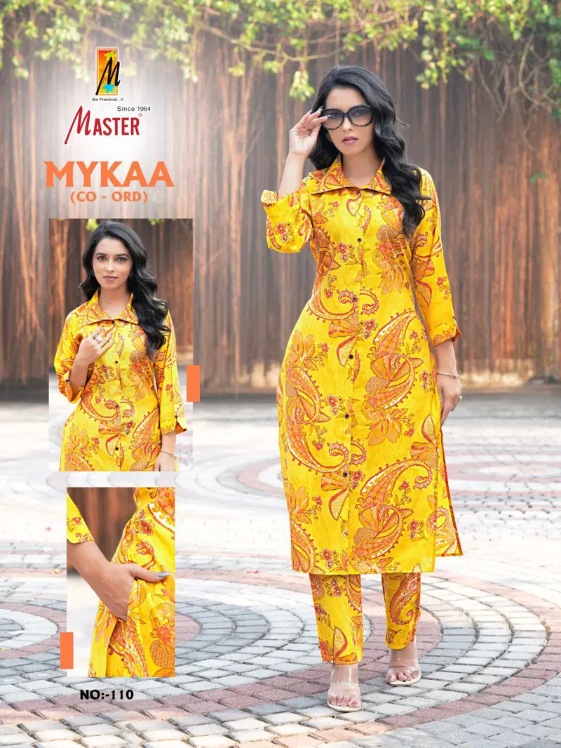 Mykaa By Master Chanderi Roman Printed Cord Set Suppliers In India